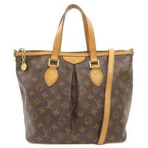 LOUIS VUITTON Authentic Brown Monogram Canvas Tote Bag